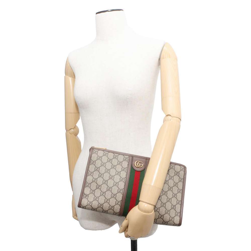 Gucci GG Supreme Ophidia Pouch Clutch Bag - Picture 4 of 11